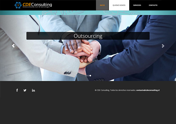 Sitio corporativo para empresa de servicios informáticos. Diseño, armado y programación de la web y el sistema autoadministrable.