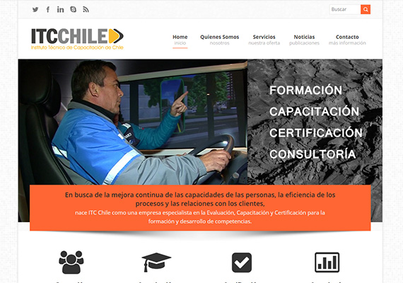Sitio web corporativo para empresa de capacitación en transporte. Armado y programación en Wordpress.